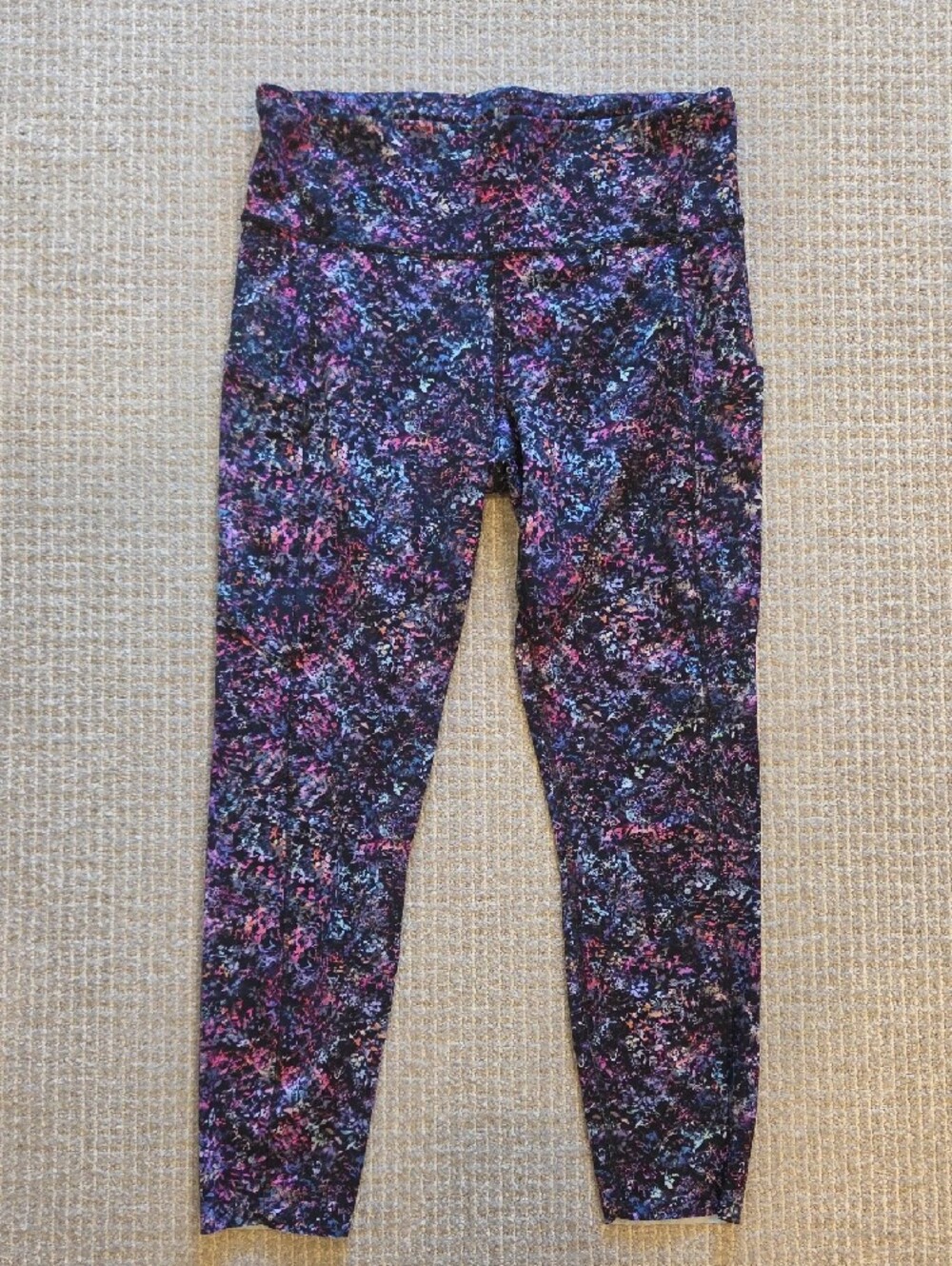 lululemon athletica Black with Purple Multi-Print Leggings
